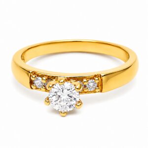 Solitaire ring five stone