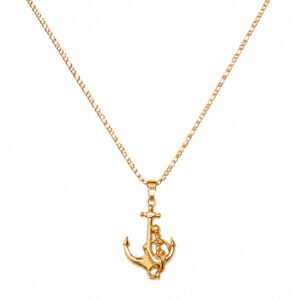 Anchor with mermaid necklace 22''