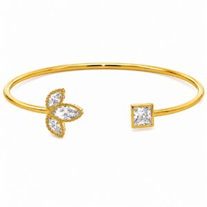 Bangle with leaf design