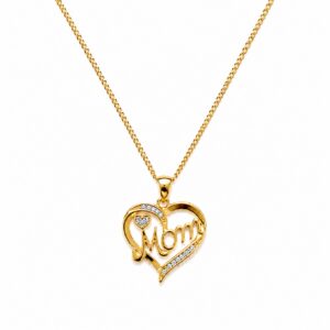 Mother's heart necklace 18''