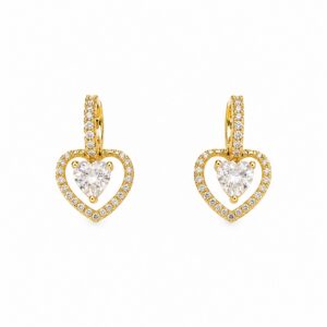 Hoops with zirconia heart