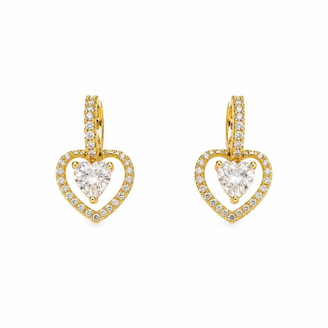 Hoops with zirconia heart