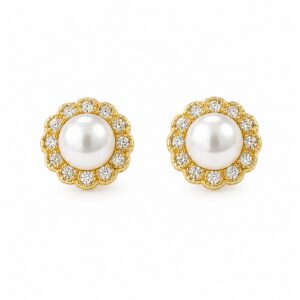pearl stub earring