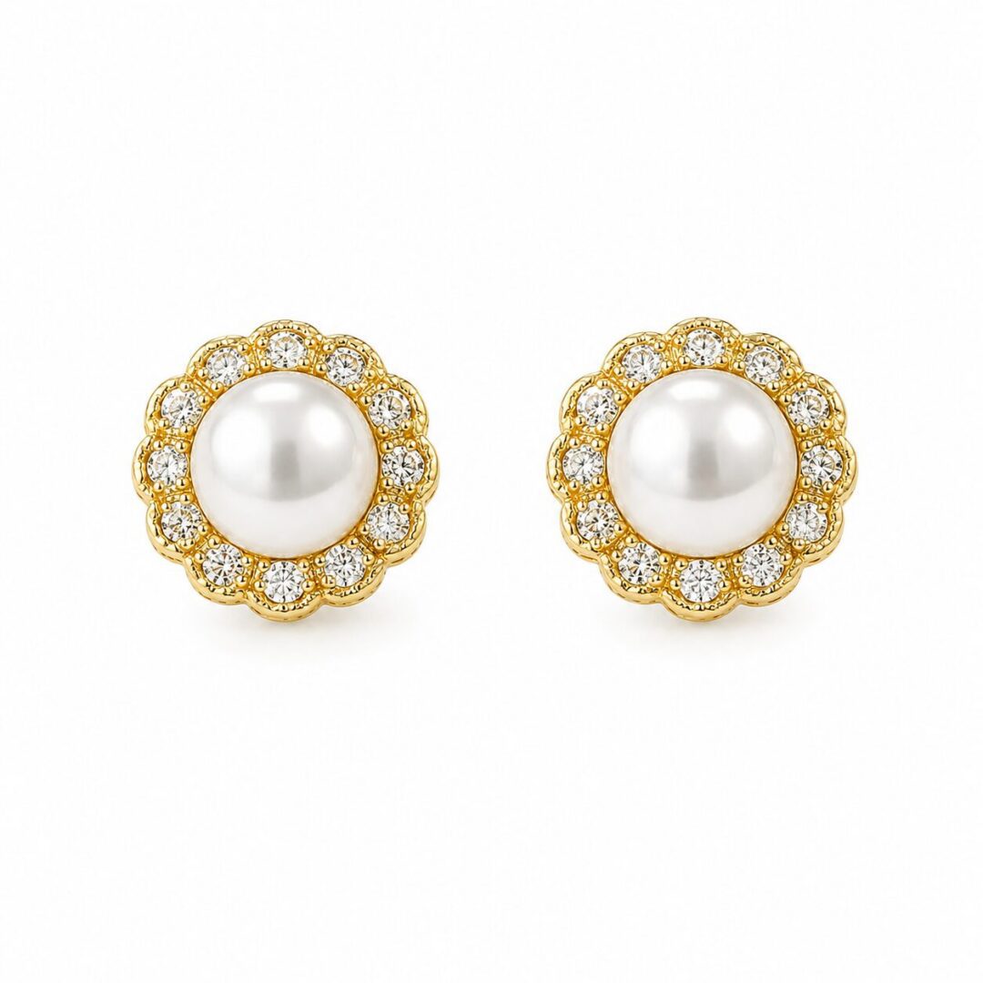 pearl stub earring
