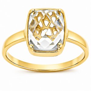 ring with faceted gemstone