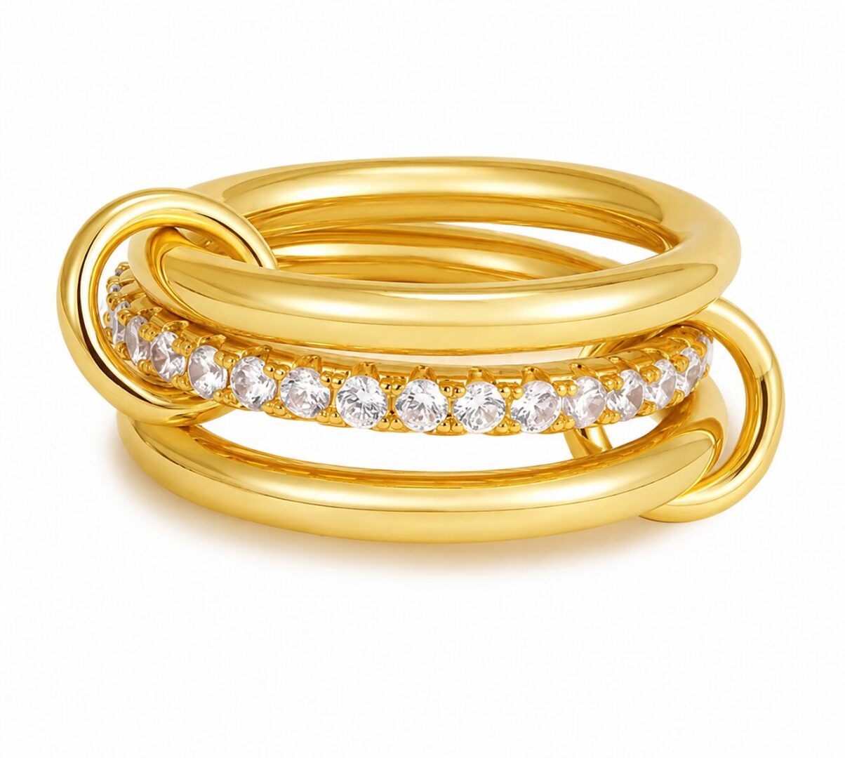 Stacked zirconia ring